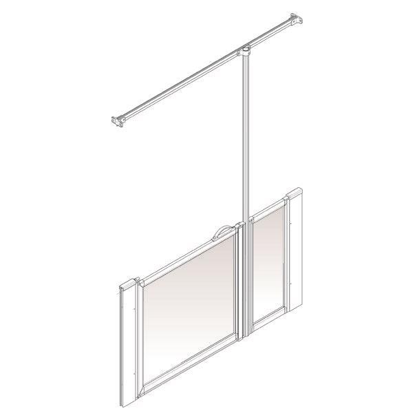AKW Option J Half Height Shower Screens 750mm Care Screens