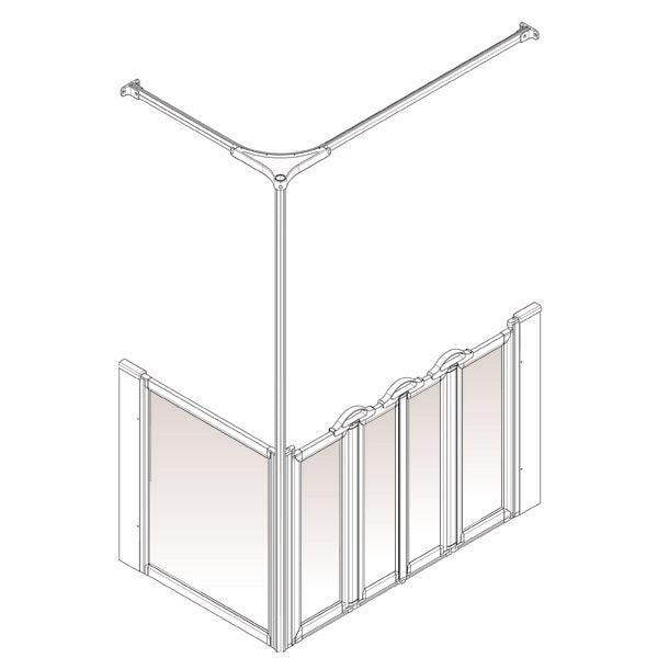 AKW Option K Half Height Shower Screens 750mm Care Screens