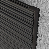 close up of double black radiator