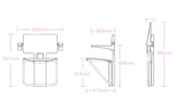 technical drawing showing dimensions