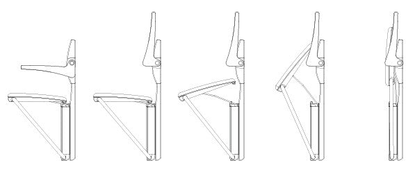 diagram showing how to open the chair