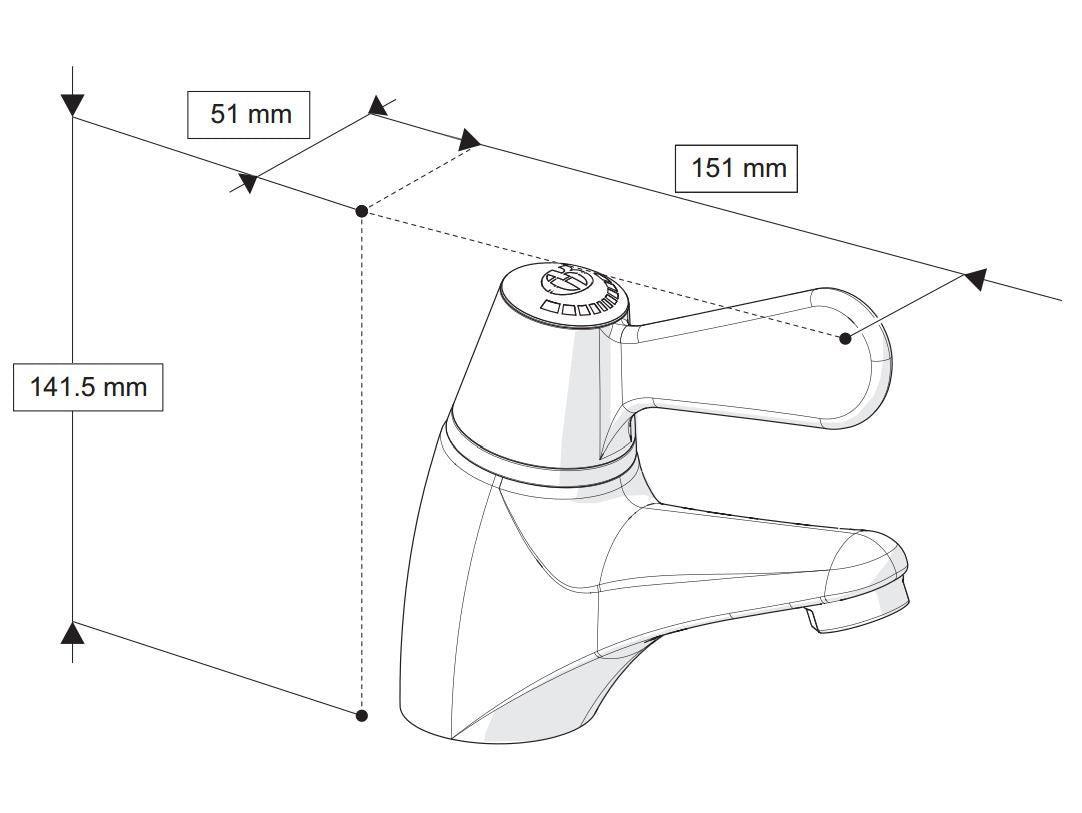 AKW TMV3 Thermostatic Mixer Tap - Adaptation Supplies