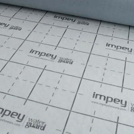 Roll of impey water guard with grid pattern