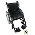 Black wheelchair and crash tested symbol on white background