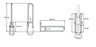 AKW Hinged Fold-Up Double Hairpin Rail 32mm Stainless Steel
