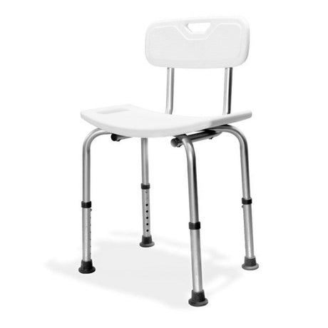 AKW Aluminium Freestanding Shower Seat with Back Support - Adaptation Supplies