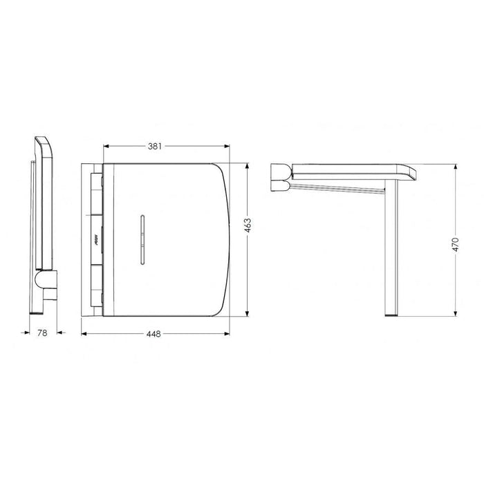 Onyx Fold-up Shower Seat - Adaptation Supplies Ltd
