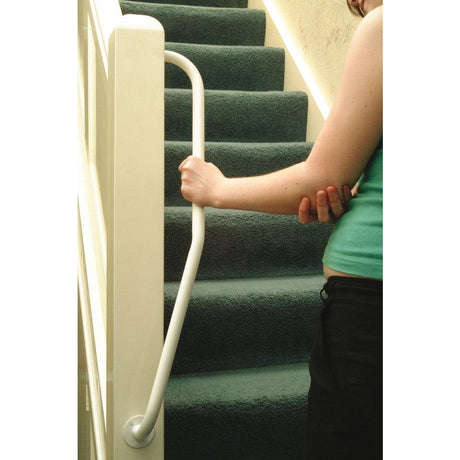 AKW White Powder Coated 32mm Diameter Steel Newel Rail - Adaptation Supplies