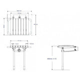 Bama Slatted fold up shower seat - Adaptation Supplies Ltd