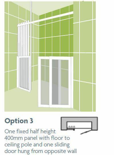 Impey Option 3 750mm High Shower Screens - Adaptation Supplies Ltd