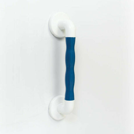 AKW Straight Bathroom Grab Rail 300mm Blue Natural Grip - Adaptation Supplies