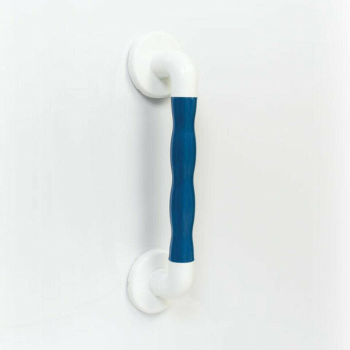 AKW Straight Bathroom Grab Rail 300mm Blue Natural Grip