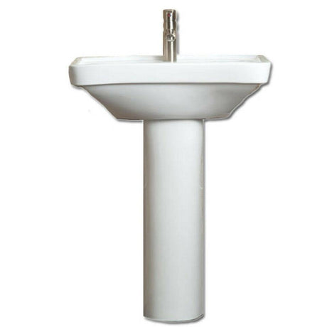 AKW Livensa Wash Basin with Full Pedestal Ergonoic Concave Design - Adaptation Supplies Ltd