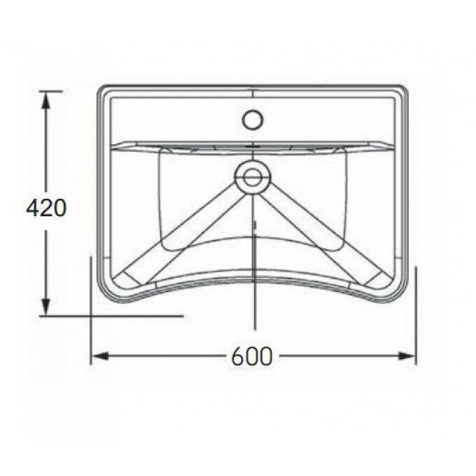 AKW Livensa Wash Basin with Full Pedestal Ergonoic Concave Design - Adaptation Supplies Ltd