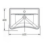 AKW Livensa Wash Basin with Full Pedestal Ergonoic Concave Design - Adaptation Supplies Ltd