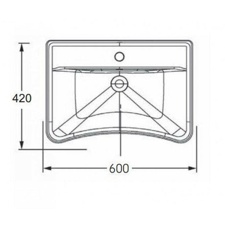 AKW Livensa Wash Basin with Full Pedestal Ergonoic Concave Design - Adaptation Supplies Ltd