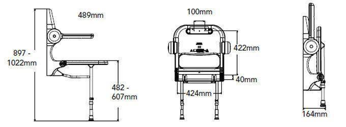 AKW Series 2000 Shower Seats - Adaptation Supplies Ltd