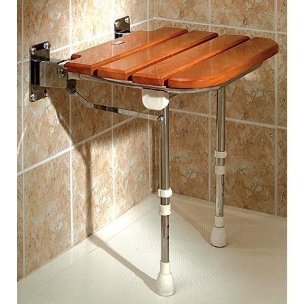 AKW Fold Up Wooden Slatted Shower Seat - Adaptation Supplies Ltd