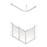 AKW Option A 750mm High Shower Screens - Adaptation Supplies Ltd