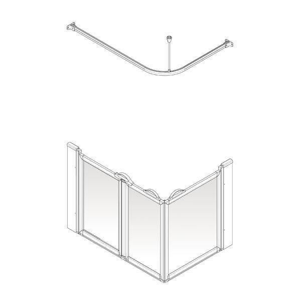 AKW Option A 750mm High Shower Screens - Adaptation Supplies Ltd