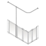 ALL SIZES AKW Option XW 750mm High Shower Screens - Adaptation Supplies Ltd