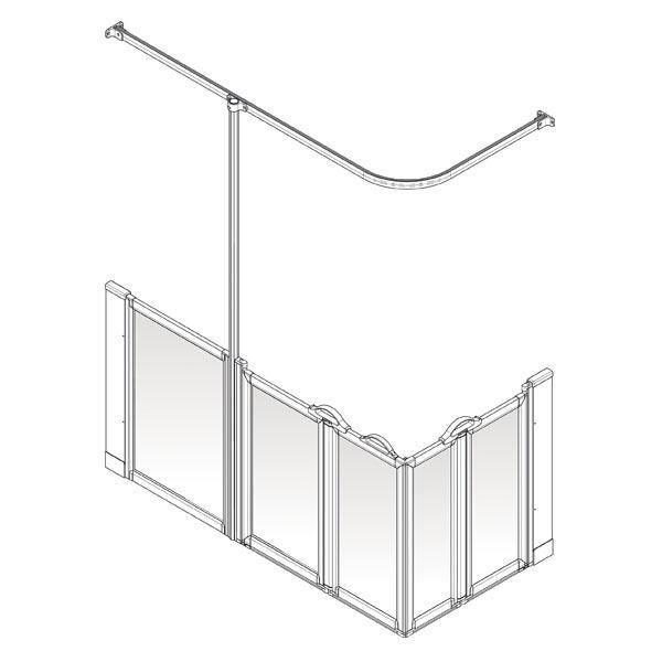 ALL SIZES AKW Option XW 750mm High Shower Screens - Adaptation Supplies Ltd