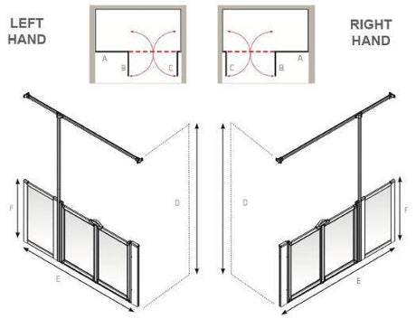 AKW Option TTW 750mm High Shower Screens - Adaptation Supplies Ltd