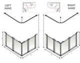 AKW Option E 750mm High Shower Screens - Adaptation Supplies Ltd