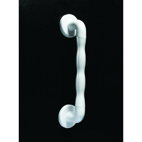 AKW Straight Bathroom Grab Rail 450mm White Natural Grip - Adaptation Supplies