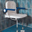 AKW 4000 Series Standard Shower Seat, White Unpadded Seat & Back, Padded Arms