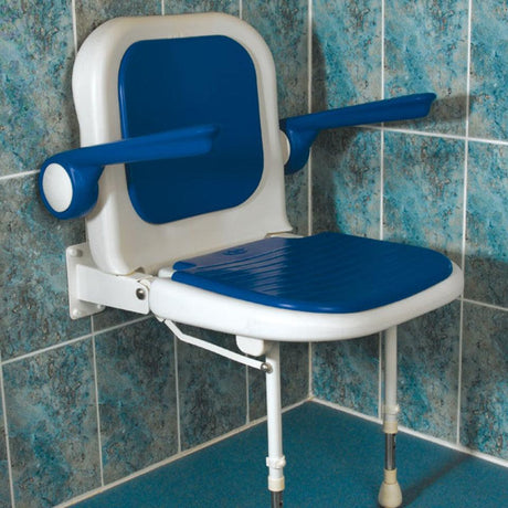 AKW 4000 Series Standard Shower Seat with Back and Arms - Padded - Adaptation Supplies