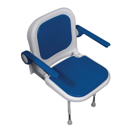 AKW 4000 Series Standard Shower Seat with Back and Arms - Padded - Adaptation Supplies