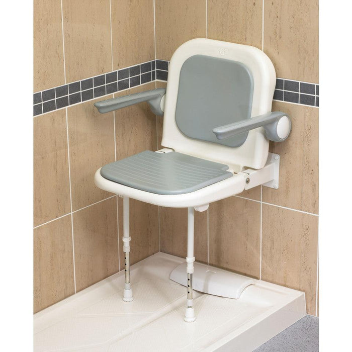 AKW 4000 Series Standard Shower Seat with Back and Arms - Padded