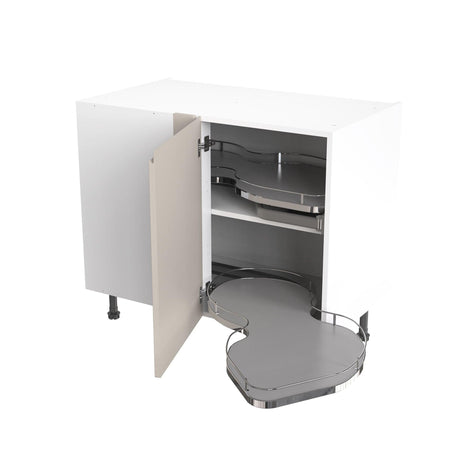 Kitchen Kit J-Pull 1000mm Base Cabinet LH Blind Corner with RH Nuvola Pull-Out - Adaptation Supplies