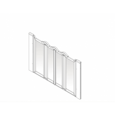 AKW Option N Half Height Shower Screens 750mm Care Screens - Adaptation Supplies