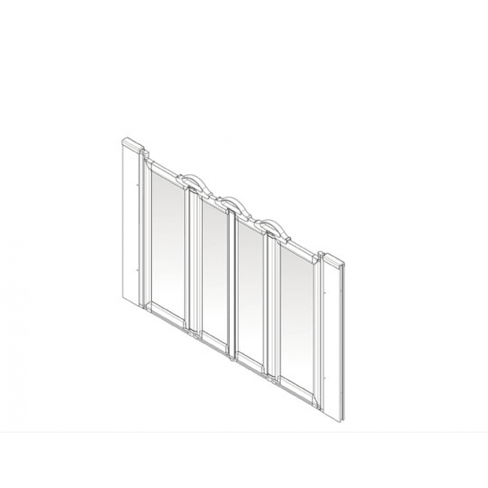 AKW Option NW Half Height Shower Screens 750mm Care Screens - Adaptation Supplies