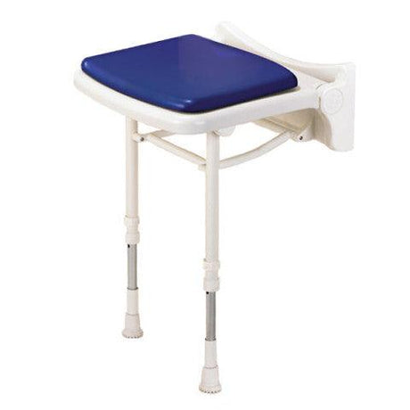 AKW Series 2000 Compact Fold Up Shower Seat in Grey or Blue - Adaptation Supplies