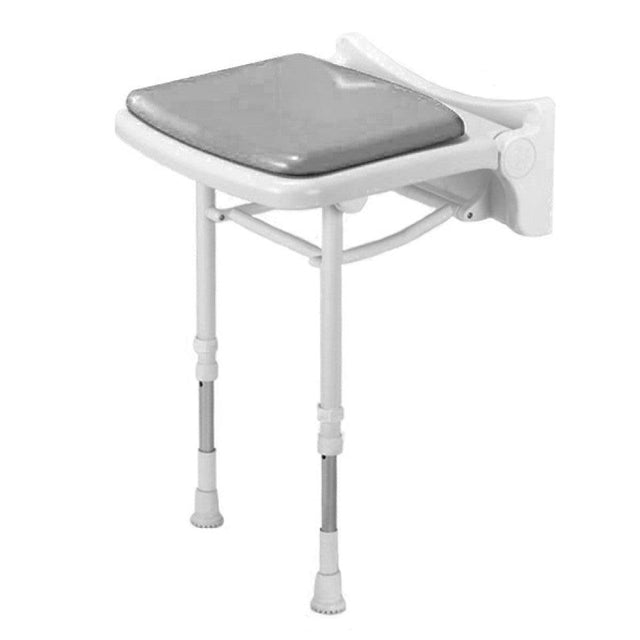 AKW Series 2000 Compact Fold Up Shower Seat in Grey or Blue - Adaptation Supplies