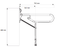 AKW Hinged Fold-Up Double Hairpin Rail with Adjustable Leg 32mm Stainless Steel