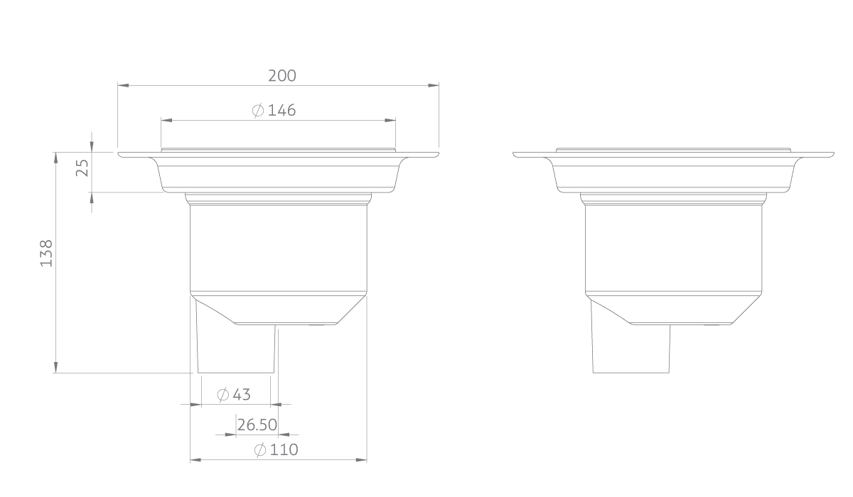Impey Level-Dec Easyfit Wetroom Floor Former Tray inc Vinyl Floor Gulley Vertical Waste Chrome - Adaptation Supplies