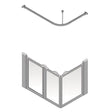 AKW Option A Half Height Shower Screens Silverdale Clear - Adaptation Supplies