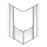 AKW Option BF 1000 x 1000mm Half Height Shower Screen, Care Screen