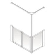 AKW Option C Half Height Shower Screens 750mm Care Screens - Adaptation Supplies