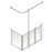 AKW Option D Half Height Shower Screens 750mm Care Screens