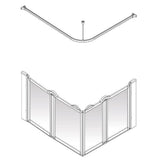 AKW Option E Half Height Shower Screens 750mm Care Screens - Adaptation Supplies