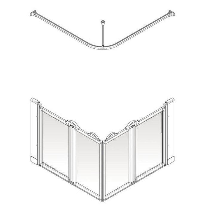 AKW Option EW Half Height Shower Screens 750mm Care Screens