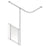 AKW Option HW Half Height Shower Screen, Care Screen