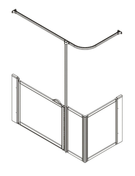 AKW Option Q Half Height Shower Screens 750mm Care Screens - Adaptation Supplies