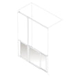 AKW Option SJ Sliding Door Half Height Shower Screens 750mm Care Screens - Adaptation Supplies
