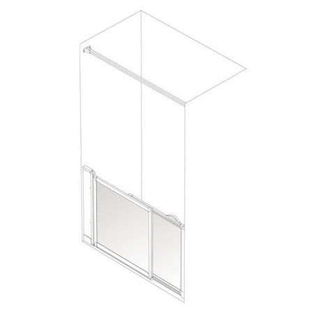 AKW Option SM Sliding Door Half Height Shower Screens 750mm Care Screens - Adaptation Supplies